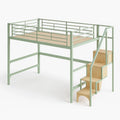 Letto a Soppalco per Bambini in Metallo e MDF Verde