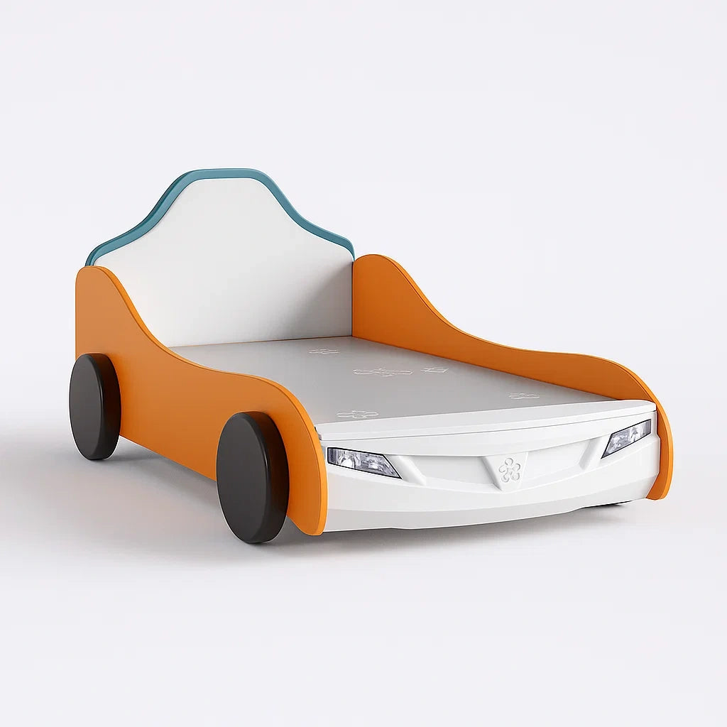 Letto per Bambini a Forma di Auto in MDF e Plastica