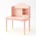 Scrivania per Bambini in Legno MDF con Libreria Rosa