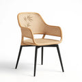 Sedia in Rattan con Gambe in Metallo