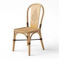 Sedia in legno di quercia con seduta in rattan