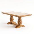 Tavolo Rettangolare in Legno Intagliato 180x90x75 cm
