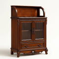 Credenza in Legno di Noce con Ante in Vetro Temperato